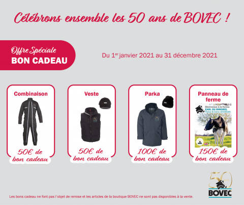 Bon cadeau 50 ans BOVEC